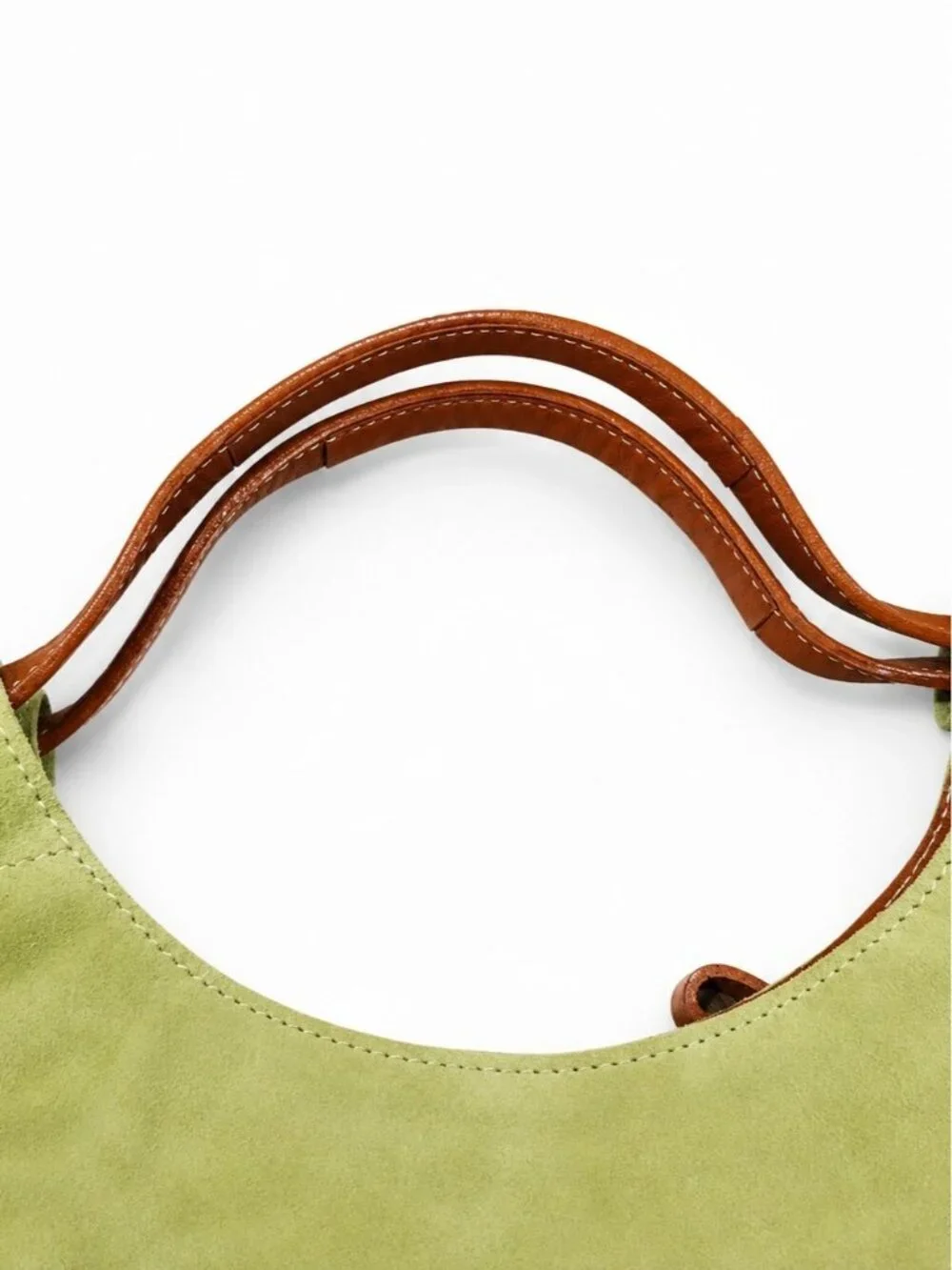 Vintage Tod’s Lime Green Suede Leather Hobo Shoulder Bag Y2K Italian Designer